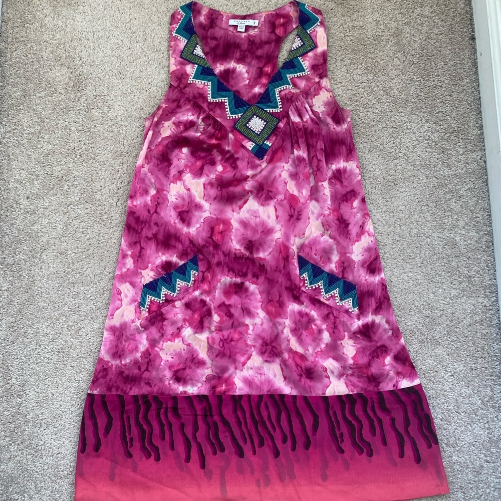 Calypso beaded mini dress